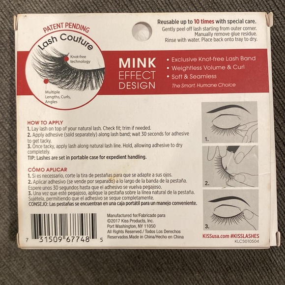 Kiss Lash Couture Faux Mink Collection Lashes - Gaia - BRAND NEW! - Picture 2 of 2